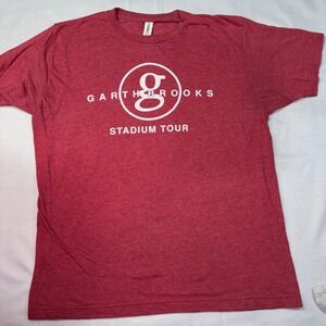 Garth‎ Brooks Stadium Tour T-Shirt Men's Large Red Heather Concert Tee